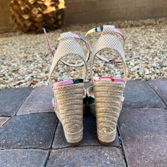 Floral Espadrille Wedge Sandals - Picture 4 of 6